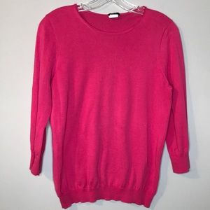 J. Crew pink mid sleeve sweater